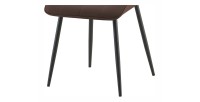 Lot de 4 chaises MIREA – Marron foncé – Design intemporel – Pieds métal – Assise PU confortable 