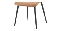 Lot de 4 chaises MIREA – Cognac – Style intemporel – Pieds métal – Revêtement PU facile à nettoyer 