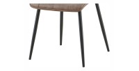Lot de 4 chaises MIREA – Brun – Pieds métal – Design intemporel – Revêtement PU facile à entretenir 