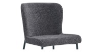 Lot de 2 chaises LISE – Tissu gris foncé – Pieds métal – Confort moderne – Design sobre et élégant 