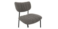 Lot de 2 chaises NORAYA – Tissu gris foncé – Design compact – Pieds métal – Élégance contemporaine 
