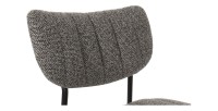 Lot de 2 chaises NORAYA – Tissu gris foncé – Design compact – Pieds métal – Élégance contemporaine 