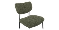Lot de 2 chaises NORAYA – Tissu vert – Design compact – Pieds métal – Élégance naturelle et moderne 