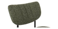 Lot de 2 chaises NORAYA – Tissu vert – Design compact – Pieds métal – Élégance naturelle et moderne 