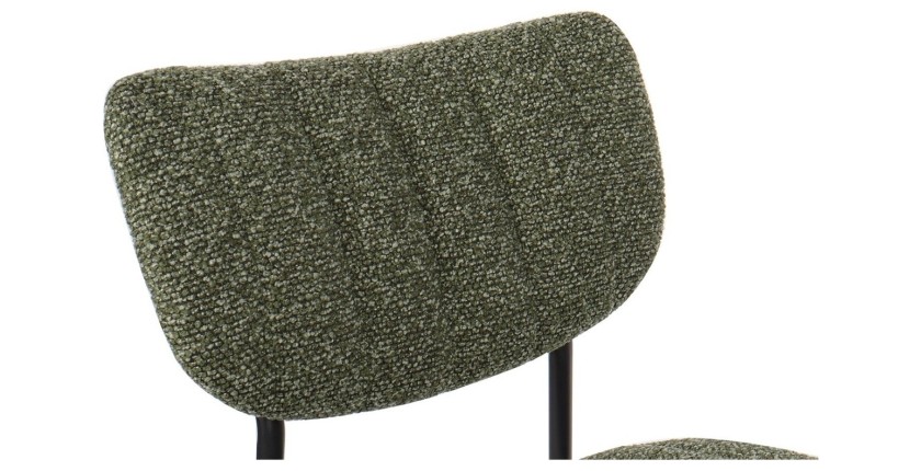 Lot de 2 chaises NORAYA – Tissu vert – Design compact – Pieds métal – Élégance naturelle et moderne 