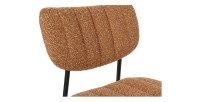 Lot de 2 chaises NORAYA – Tissu orange – Design compact – Pieds métal – Touche colorée et moderne 