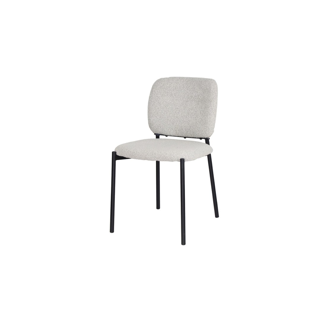Lot de 2 chaises LYVORA – Tissu beige – Pieds métal – Confort épuré – Design compact et élégant 