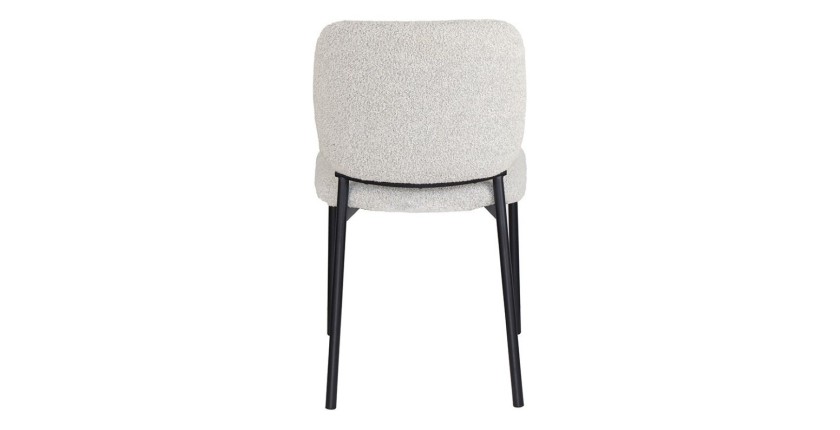 Lot de 2 chaises LYVORA – Tissu beige – Pieds métal – Confort épuré – Design compact et élégant 