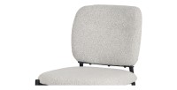 Lot de 2 chaises LYVORA – Tissu beige – Pieds métal – Confort épuré – Design compact et élégant 