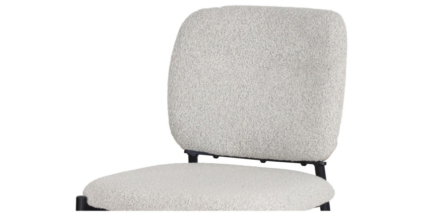 Lot de 2 chaises LYVORA – Tissu beige – Pieds métal – Confort épuré – Design compact et élégant 