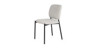 Lot de 2 chaises LYVORA – Tissu beige – Pieds métal – Confort épuré – Design compact et élégant 