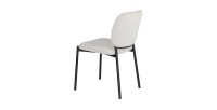 Lot de 2 chaises LYVORA – Tissu beige – Pieds métal – Confort épuré – Design compact et élégant 