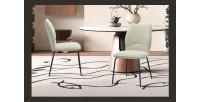 Lot de 2 chaises LIVARA – Tissu écru – Pieds métal – Design contemporain – Élégance lumineuse 