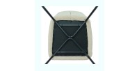 Lot de 2 chaises LIVARA – Tissu écru – Pieds métal – Design contemporain – Élégance lumineuse 