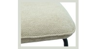 Lot de 2 chaises LIVARA – Tissu écru – Pieds métal – Design contemporain – Élégance lumineuse 