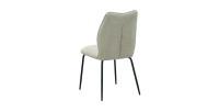 Lot de 2 chaises LIVARA – Tissu écru – Pieds métal – Design contemporain – Élégance lumineuse 