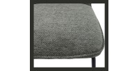 Lot de 2 chaises LIVARA – Tissu gris – Pieds métal – Design compact – Élégance sobre et moderne 