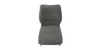 Lot de 2 chaises LIVARA – Tissu gris – Pieds métal – Design compact – Élégance sobre et moderne 