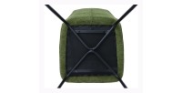 Lot de 2 chaises LIVARA – Tissu vert – Pieds métal – Design compact – Élégance naturelle et contemporaine 