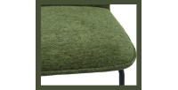 Lot de 2 chaises LIVARA – Tissu vert – Pieds métal – Design compact – Élégance naturelle et contemporaine 
