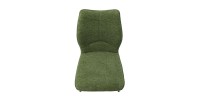 Lot de 2 chaises LIVARA – Tissu vert – Pieds métal – Design compact – Élégance naturelle et contemporaine 