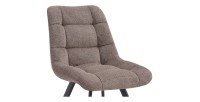 Lot de 2 chaises VELMIA – Tissu poivre – Pieds métal – Design moderne – Élégance naturelle et contrastée 