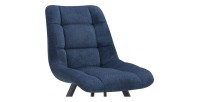 Lot de 2 chaises VELMIA – Tissu bleu océan – Pieds métal – Design moderne – Élégance rafraîchissante 