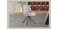 Lot de 2 chaises YUMENA – Tissu beige – Pieds métal – Design épuré – Élégance naturelle et contemporaine 