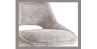 Lot de 2 chaises YUMENA – Tissu beige – Pieds métal – Design épuré – Élégance naturelle et contemporaine 