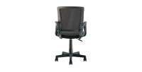 Chaise de bureau ZARNOX – Tissu noir – Accoudoirs – Pivotante – Pieds métal – Design moderne et fonctionnel 