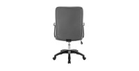 Chaise de bureau KARDEN – Tissu gris – Accoudoirs – Pivotante – Pieds métal – Design ergonomique et contemporain 