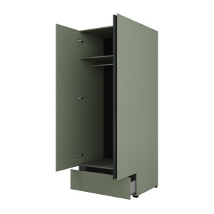 Armario HAVANA 90 cm – 2 puertas + 1 cajón – Color verde salvia y negro – Diseño moderno y compacto