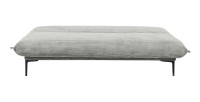 Canapé-lit VELARIS – Tissu velours gris foncé – Structure bois – Matelas intégré – Élégant et compact