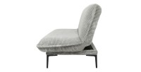 Canapé-lit VELARIS – Tissu velours gris foncé – Structure bois – Matelas intégré – Élégant et compact