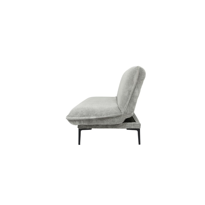 Slaapbank VELARIS - Donkergrijze fluwelen stof - Houten structuur - Geïntegreerde matras - Elegant en compact