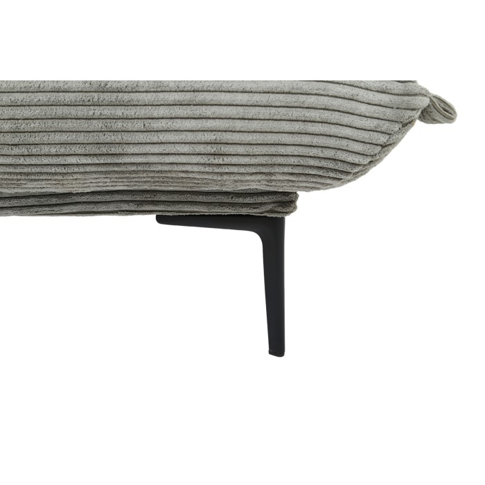 Slaapbank VELARIS - Donkergrijze fluwelen stof - Houten structuur - Geïntegreerde matras - Elegant en compact