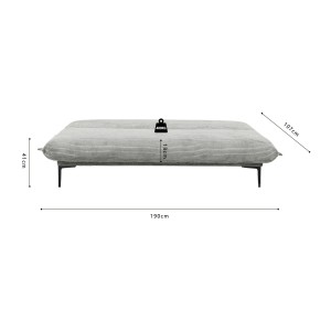 Canapé-lit VELARIS – Tissu velours gris foncé – Structure bois – Matelas intégré – Élégant et compact
