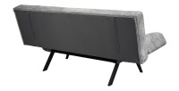 Canapé-lit SALVORA – Tissu gris – Matelas mousse intégré – Structure bois – Design compact et pratique