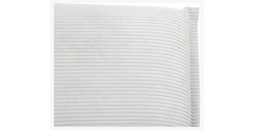 Canapé-lit VELARIS – Tissu velours gris clair – Structure bois – Matelas intégré – Design compact et élégant