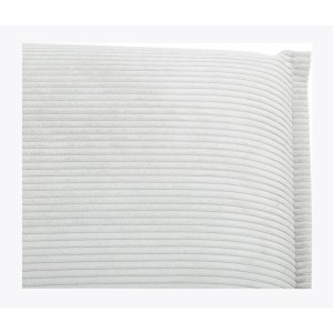 Canapé-lit VELARIS – Tissu velours gris clair – Structure bois – Matelas intégré – Design compact et élégant