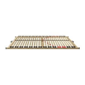 Sommier ZITTARO – 28 lattes – 90x190 cm – Finition chêne et noir – Confort durable et format pratique