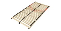 Sommier ZITTARO – 28 lattes – 90x190 cm – Finition chêne et noir – Confort durable et format pratique