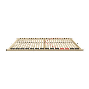 Sommier ZITTARO – 28 lamas – 90x200 cm – Acabado en roble y negro – Soporte firme y diseño sobrio