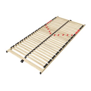 Sommier ZITTARO – 28 lamas – 90x200 cm – Acabado en roble y negro – Soporte firme y diseño sobrio
