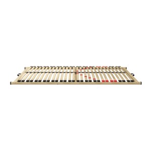 Sommier ZITTARO – 28 lattes – 70x200 cm – Finition chêne et noir – Confort et robustesse