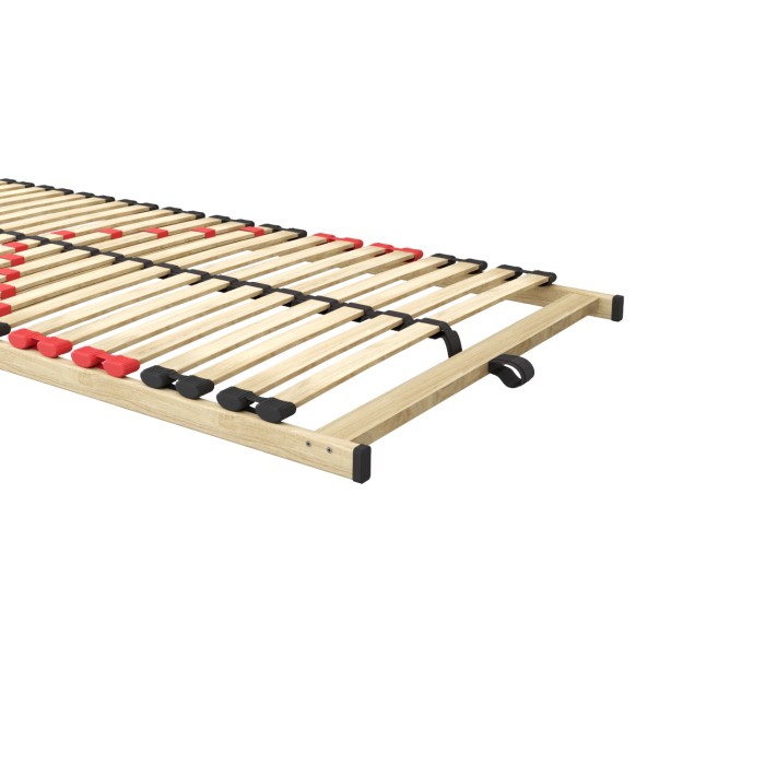 Sommier ZITTARO – 28 Latten – 70x200 cm – Eichen- und Schwarzfinish – Komfort und Robustheit