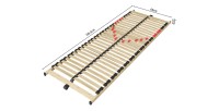 Sommier ZITTARO – 28 lattes – 70x200 cm – Finition chêne et noir – Confort et robustesse