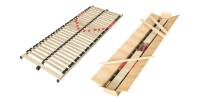 Sommier ZITTARO – 28 lattes – 70x200 cm – Finition chêne et noir – Confort et robustesse
