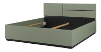 Bett HAVANA 180x200 cm – Farbe Salbeigrün und Schwarz – Modernes Designbett für das Erwachsenenschlafzimmer