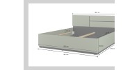 Bett HAVANA 180x200 cm – Farbe Salbeigrün und Schwarz – Modernes Designbett für das Erwachsenenschlafzimmer